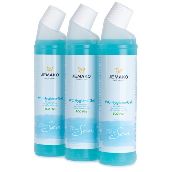 JEMAKO WC-Hygiene-Gel Blue Sea Toilettenreiniger – 3er Pack à 750 ml