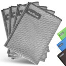 PoloTenze Premium Mikrofasertücher 4er Pack Grau -...
