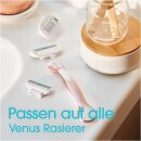 Gillette Venus Deluxe Smooth Sensitive Rasierer Damen, Damenrasierer + 1 Rasierklinge mit 5-fach Klinge, RoseGold