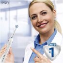 Oral-B PRO 1 750 Design Edition Elektrische Zahnbürste mit Reiseetui, weiß