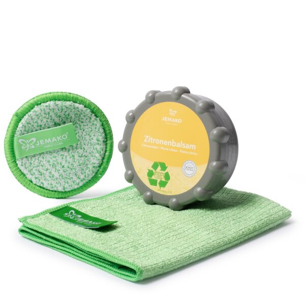 JEMAKO Zitronenbalsam Reinigungsset Kochfeld & Edelstahl – 350 g