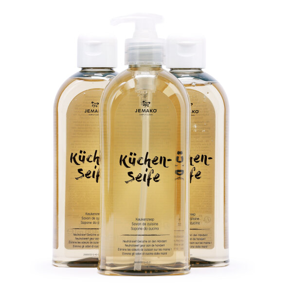 JEMAKO Küchenseife 3 x 400 ml – Geruchsneutralisierend mit Provitamin B5