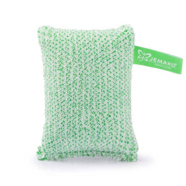 JEMAKO Reinigungsschwamm Kurzflor 10x14 cm Grüne Faser – Allrounder Haushalt